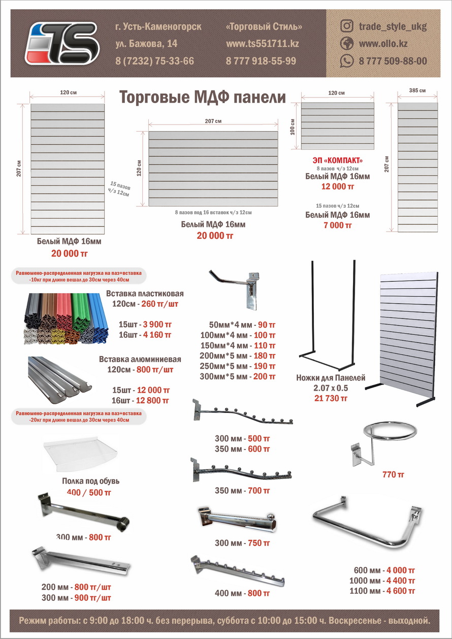Торговые МДФ панели
