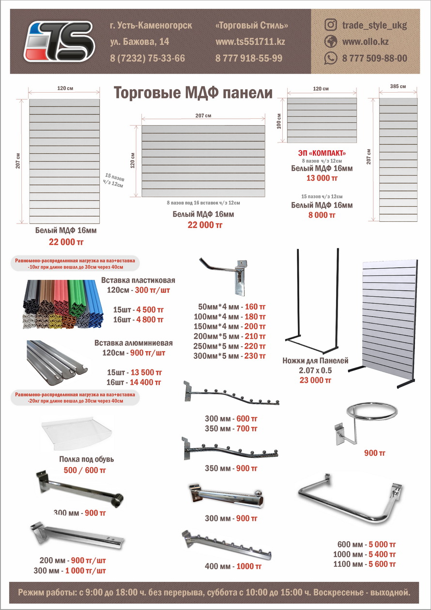 Торговые МДФ панели